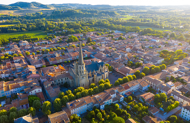   Vista aérea de Mirepoix  