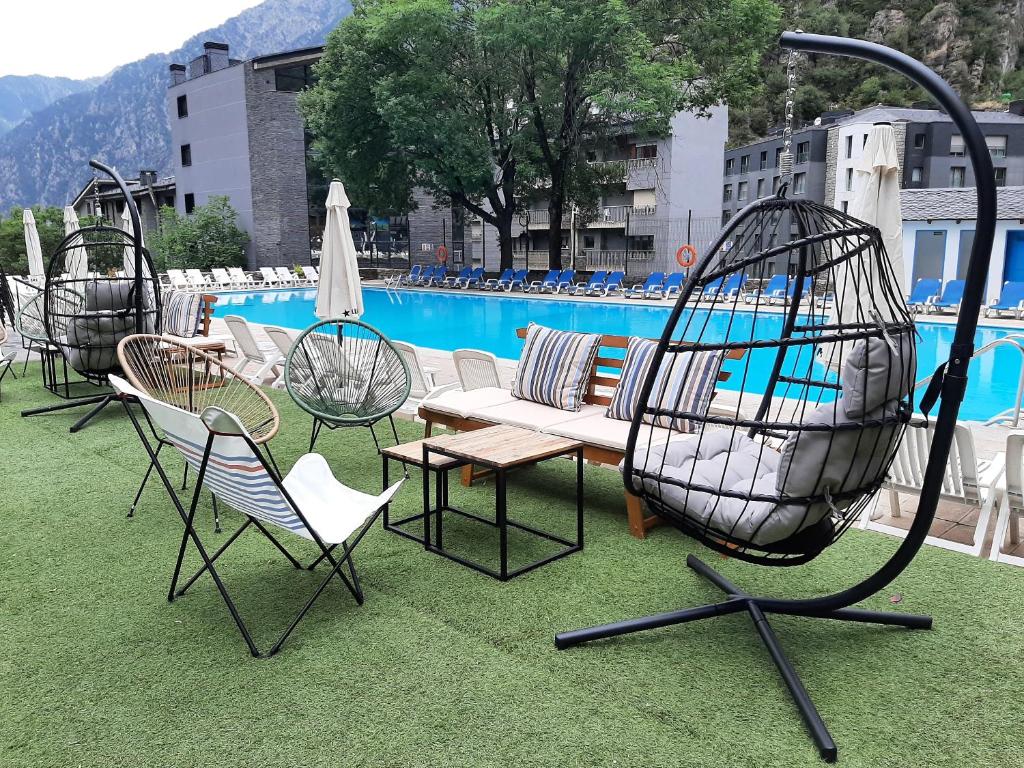 La zona chill out del hotel Cosmos Andorra 