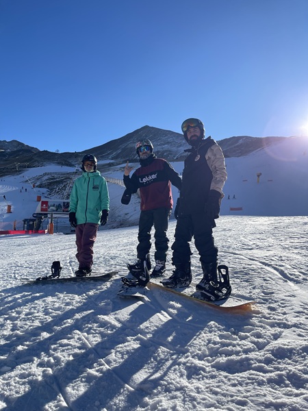 ¡Disfrutando de la nieve en fin de año!